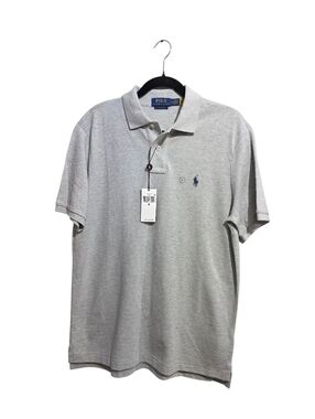 Polo Ralph Lauren Mens Classic Fit Mesh Short Sleeve Polo Shirt Gray Size M